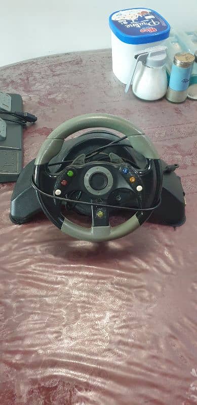 x box 360 steering wheel with padel 1