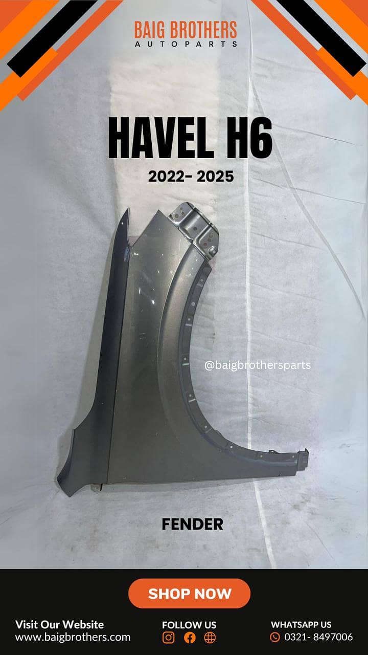 Civic City Kia Sportage Picanto ZS HS H6 Bumper Digi Fender Parts Ac. 7