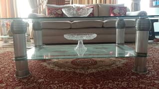 Glass center table for sale