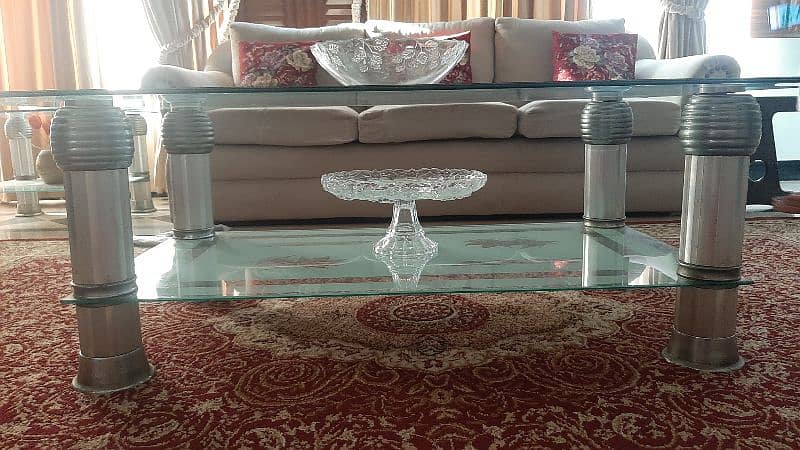 Glass center table for sale 0