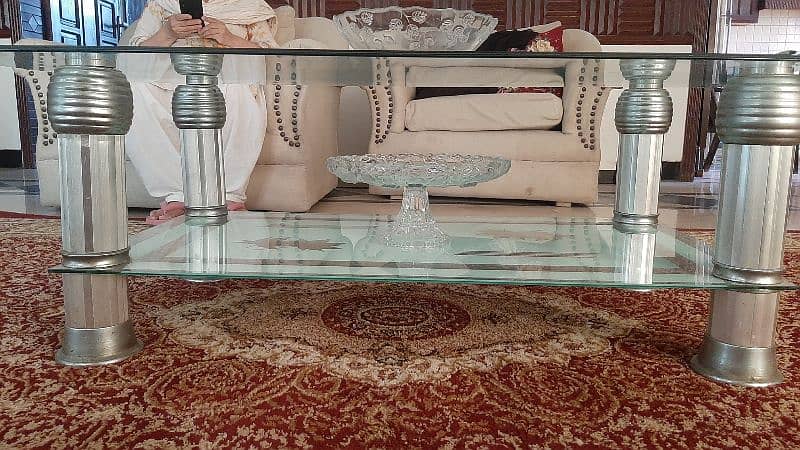 Glass center table for sale 4