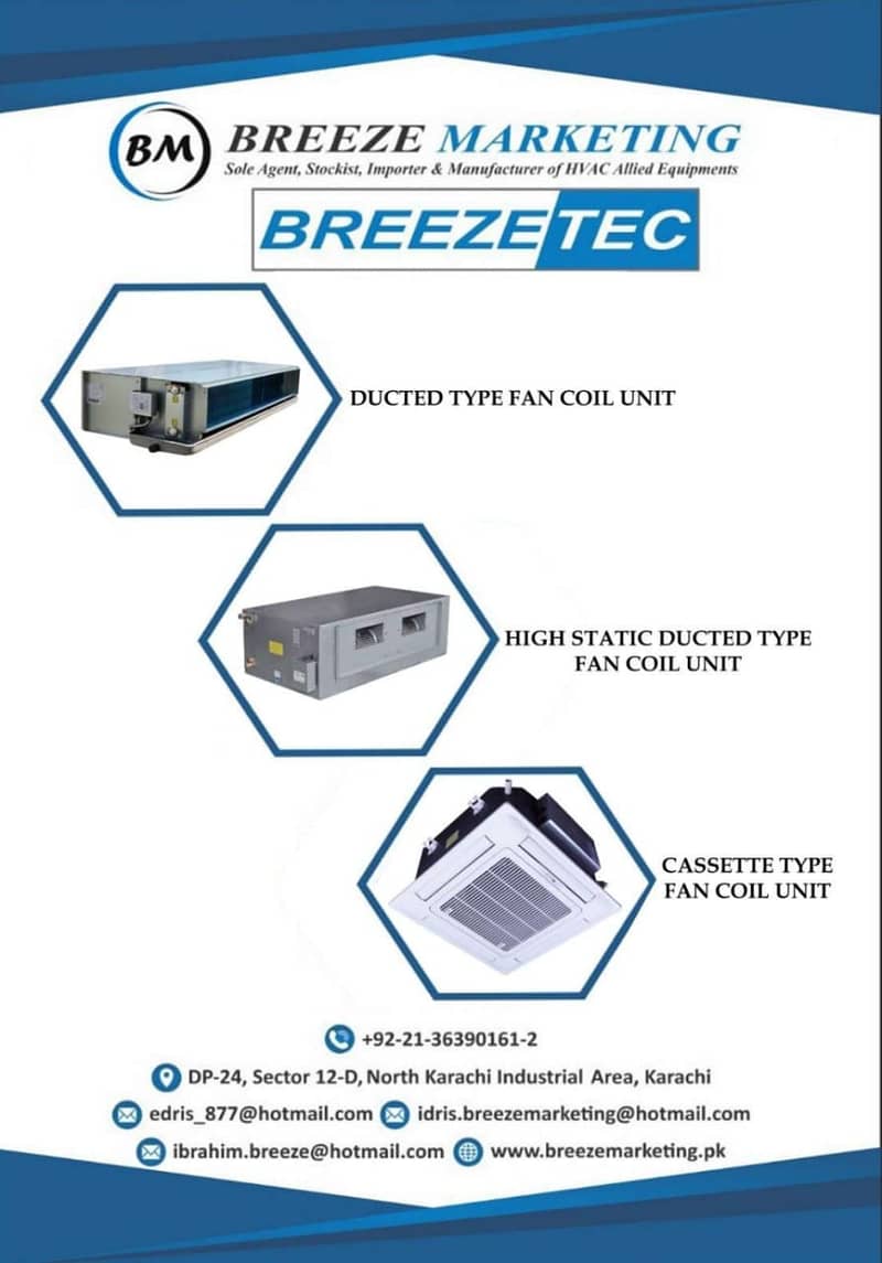 CASSETTE TYPE FAN COIL UNITS (Contact BREEZETEC) 2