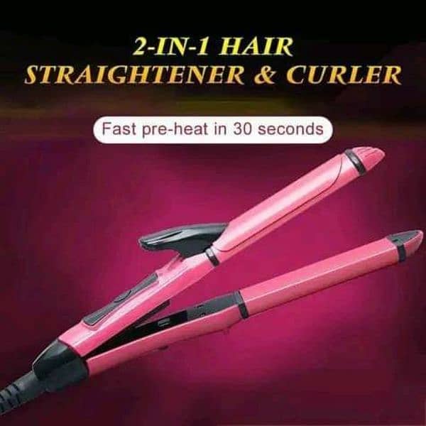 Hair straightener & curler 2