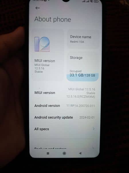 Redmi 10a 4+2=6/128 Condition 10/9 1