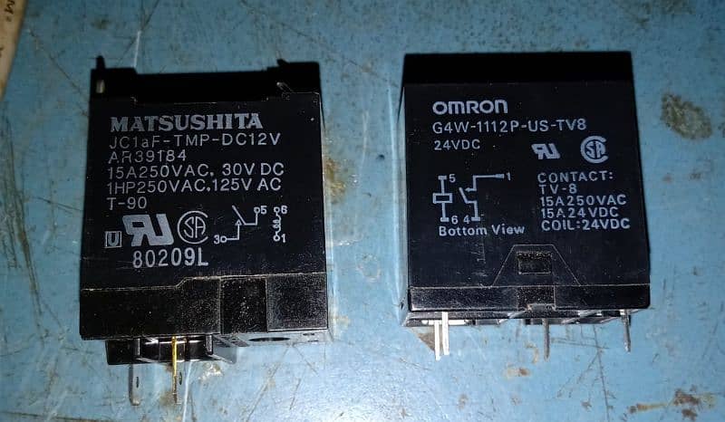 Relay (Matsushita) 12V and (Omron) 24V only stock 0