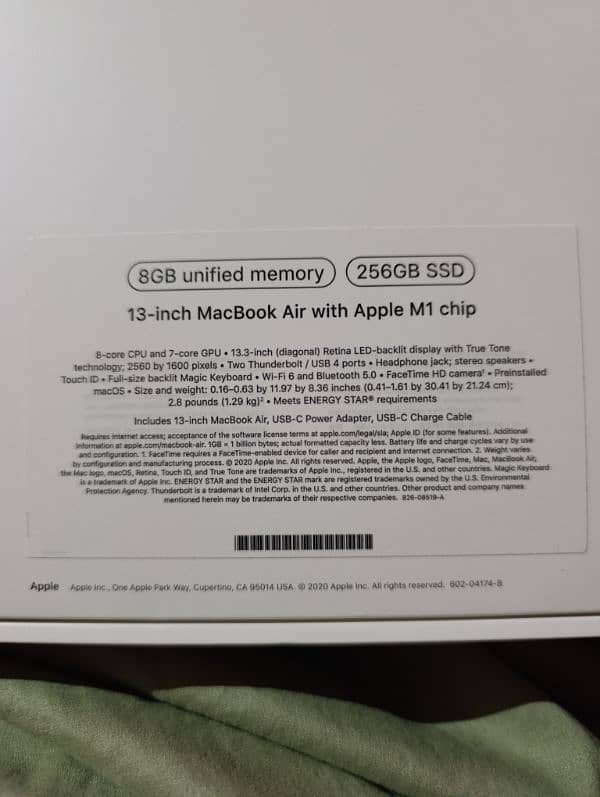 MacBook / MacBook Air M1 / MGN63LL/A  Air M1 / 8/256GB 2