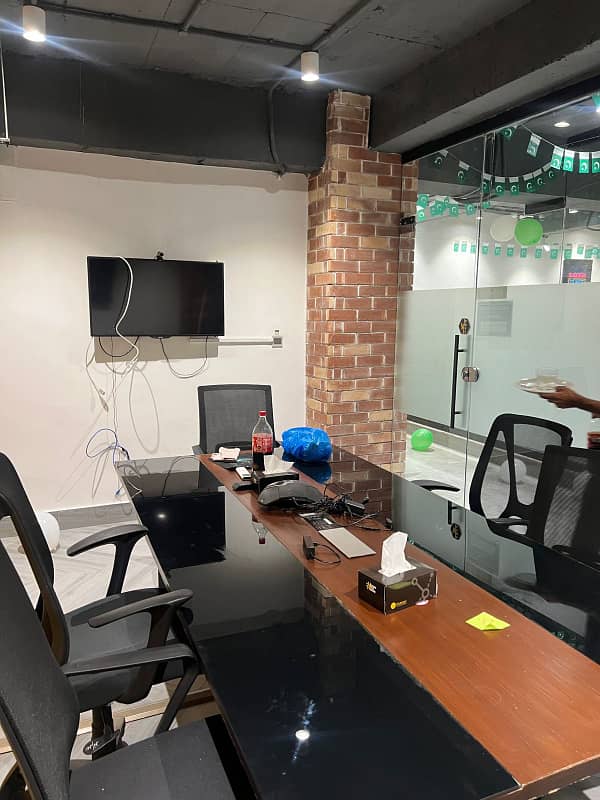 Furnished office for rent in johar town for software house +call centre and other companies setup 3