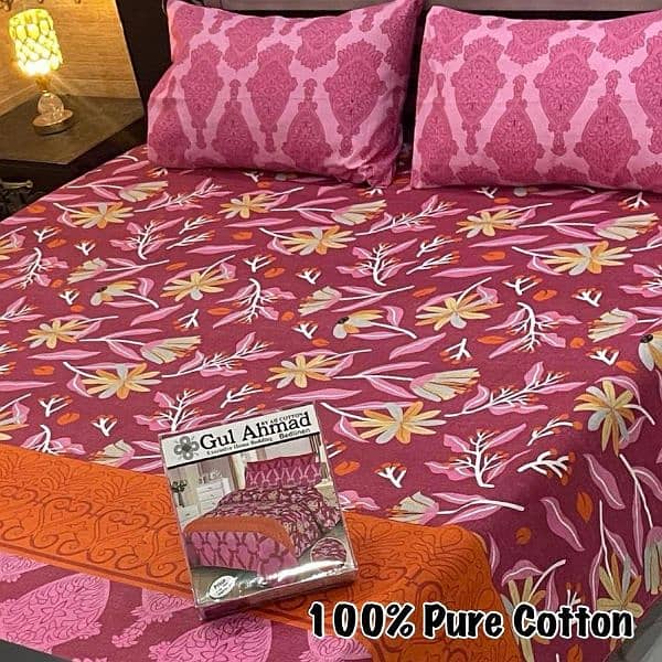 3 pcs cotton printed Double bad sheet 0