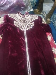 gents sherwani in velvet