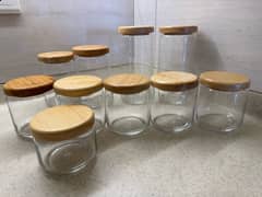 Kitchen glass jar set