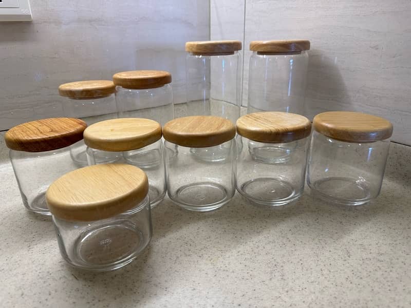 Kitchen glass jar set 0