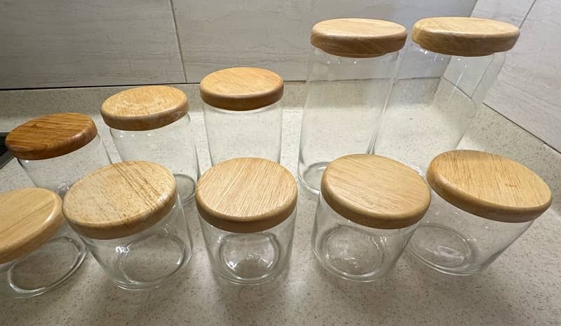 Kitchen glass jar set 1