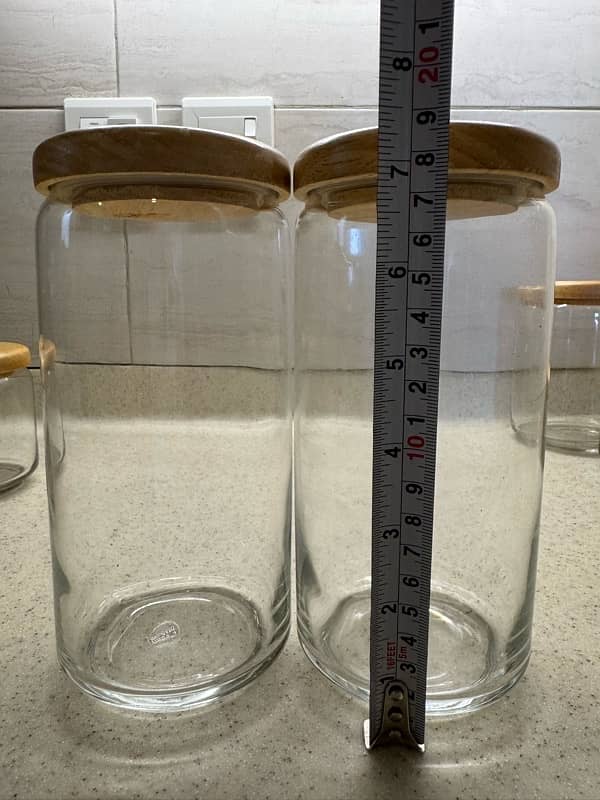 Kitchen glass jar set 4