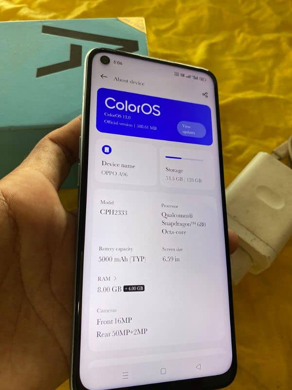 Oppo A96 8/128 Condition 10/10 With full box 1