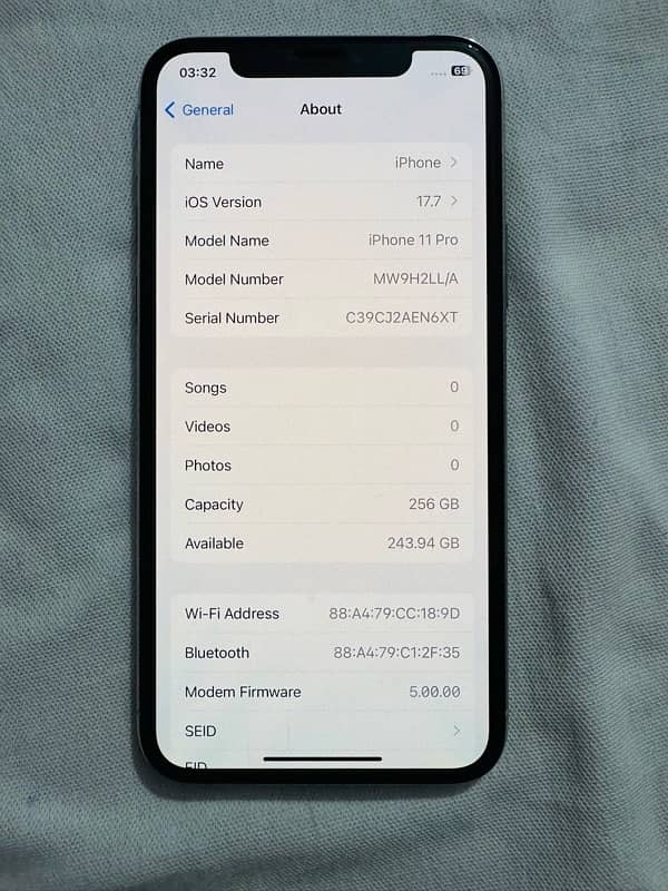 iPhone 11 pro 256gb factory unlock non pta 1