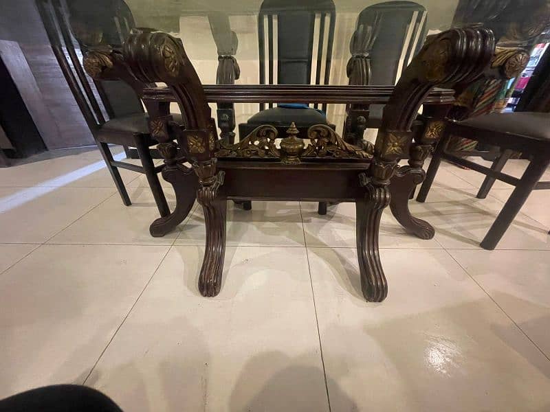 Chinioti style dining table with 6 chairs without sheesha 0