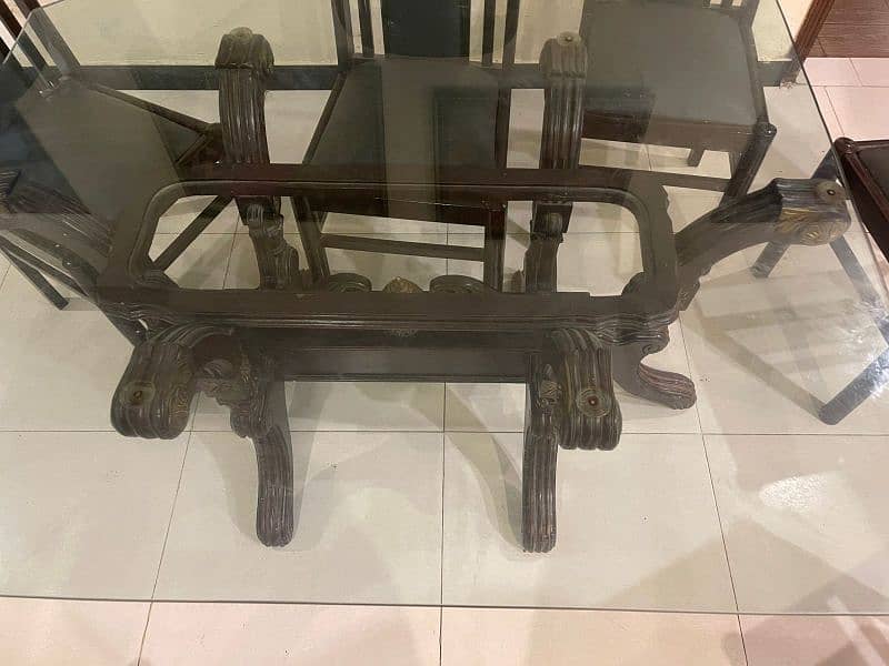 Chinioti style dining table with 6 chairs without sheesha 1