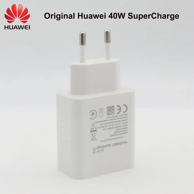 HUAWEI 40W ORIGINAL BOX PULLED CHARGER WITH CABLES 2