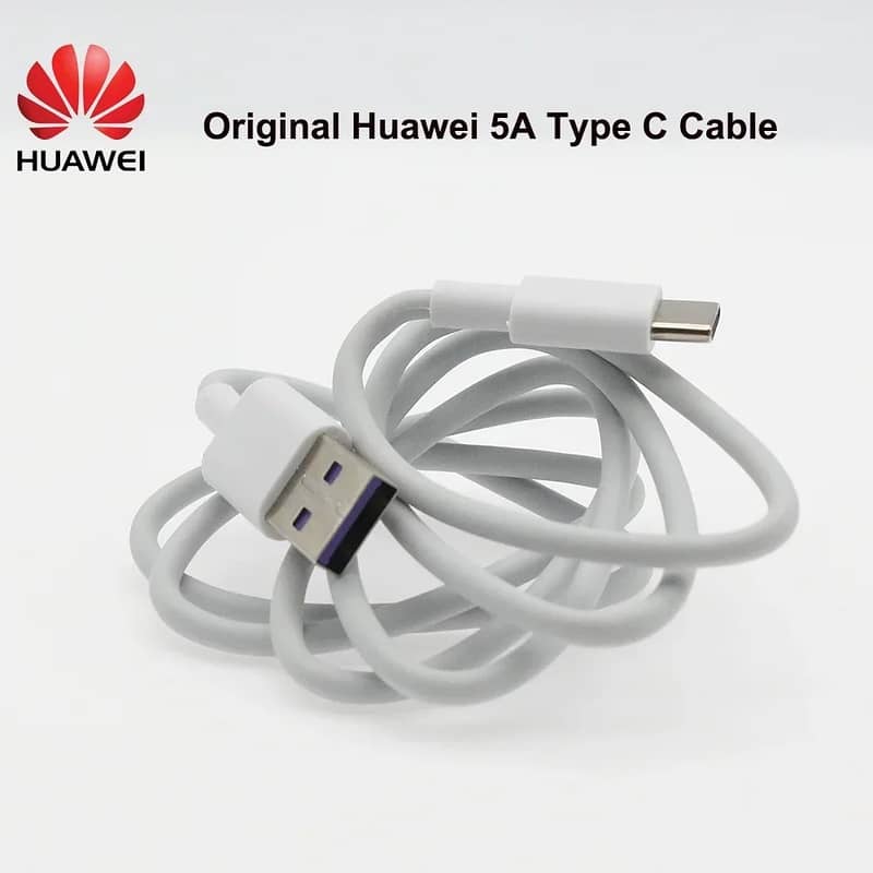 HUAWEI 40W ORIGINAL BOX PULLED CHARGER WITH CABLES 4