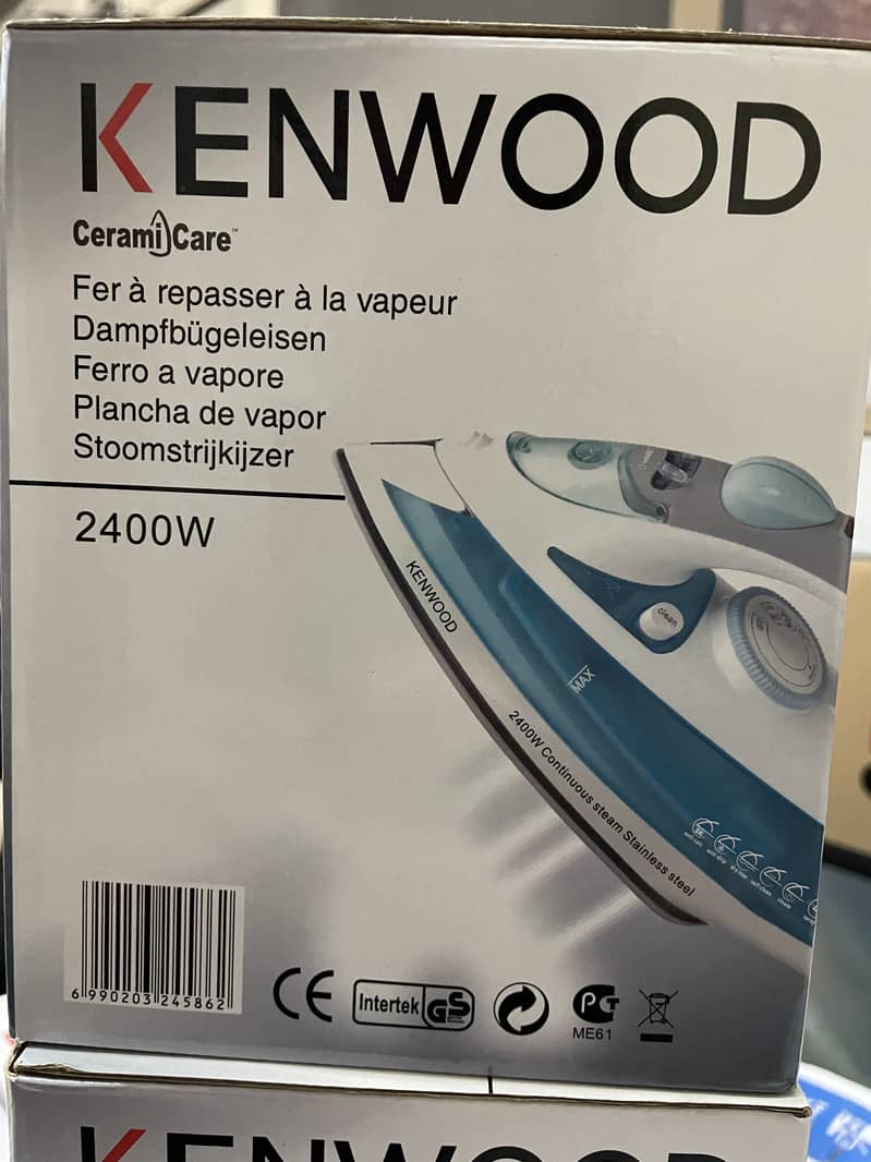 Kenwood steam iron 2400watt ceramic care Kenwood steam iron O32I-4495w 3