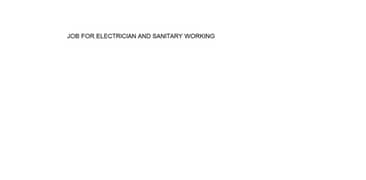 Electrician cum sanitary worker