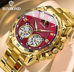 Watch for Men BINBOND Luxury Men Quartz Watches Dial Casual