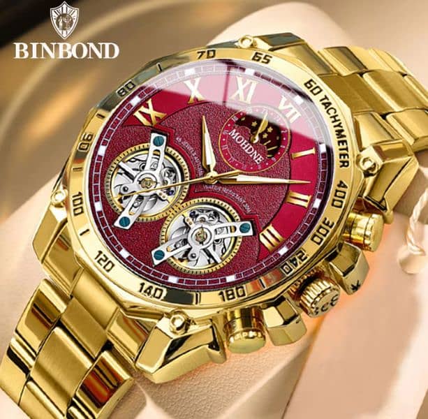 Watch for Men BINBOND Luxury Men Quartz Watches Dial Casual 1