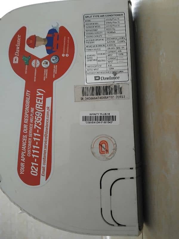 dawalance ¹ ton split ac non inverter just season used all. oky 2