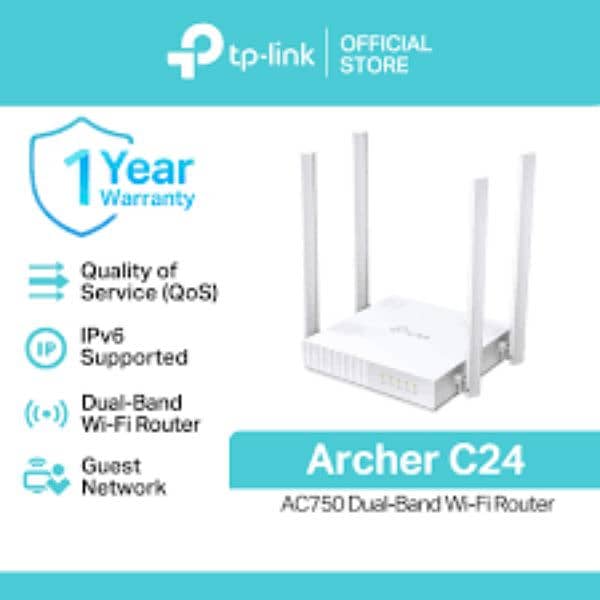 Tp_link Ac750 archer c24 dual band wifi router 1