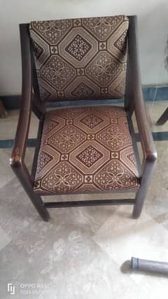 4 wooden and poshish chairs