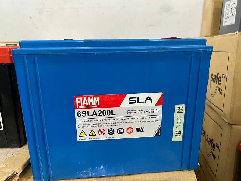 Fiamm Dry Battery Cell 6v 200-Ah Italy WhatsApp Plz 03334216873 0