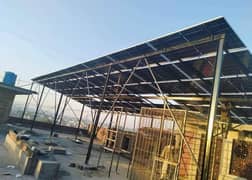 Iron Roof top Elevated / Aluminium solar panel mounting structure