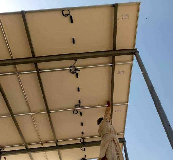 Iron Roof top Elevated / Aluminium solar panel mounting structure 1