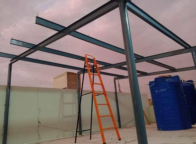 Iron Roof top Elevated / Aluminium solar panel mounting structure 4