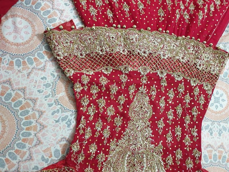 Bridal lehanga//in Red colour Stitched(Comfortable and feels like new) 4