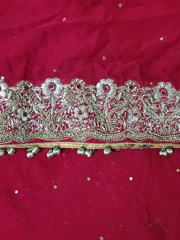 Bridal lehanga//in Red colour Stitched(Comfortable and feels like new) 8