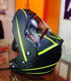 light green  helmet.