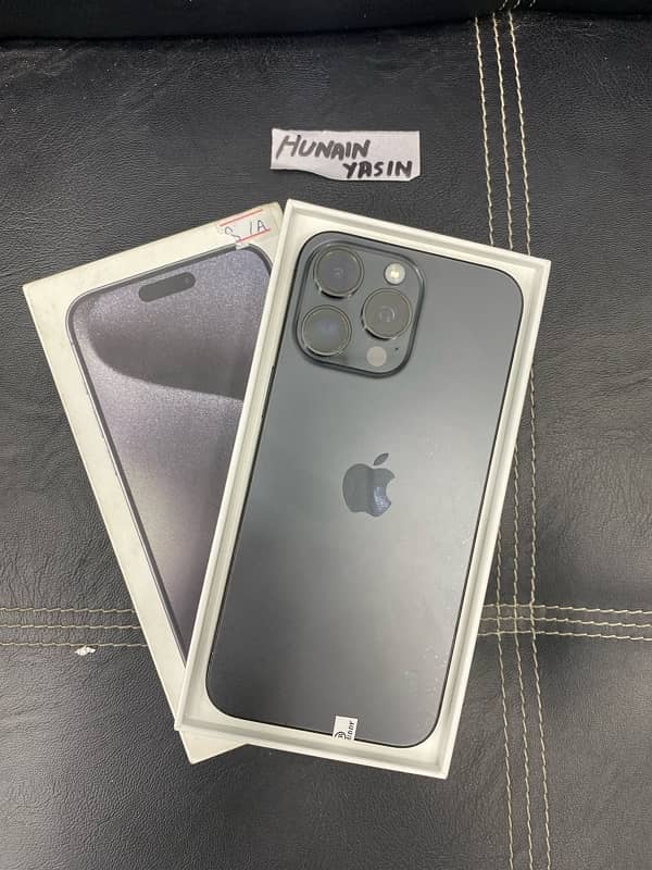 IPhone 15 Pro max 256Gb PTA Approved Black with box. 2