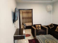 1 bedroom full furnished brand new apartment for rent in sector E near to talwar chock and grand masjid bahria town lahore