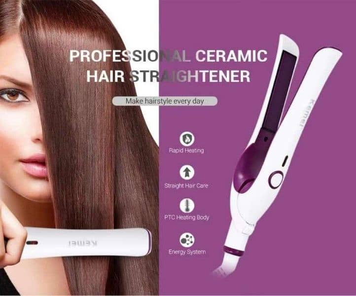 KM-1025 Mini Hair Straighteners 2