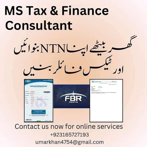 Filer/NTN/Sales Tax/Tax Consultant/FBR/Tax Filer/Income Tax Return 4