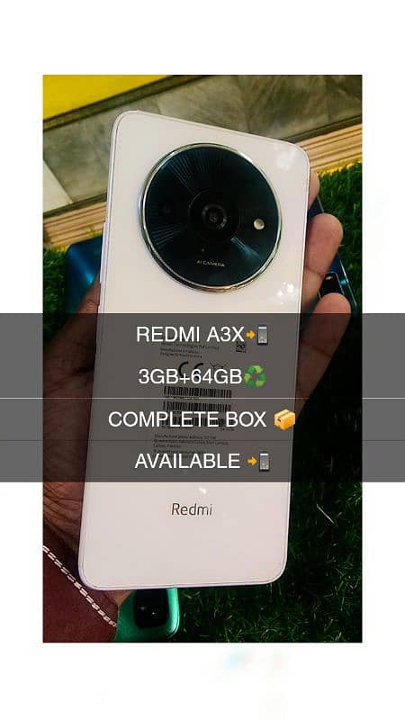 REDMI A3X (3GB+64GB) COMPLETE BOX AVAILABLE 0