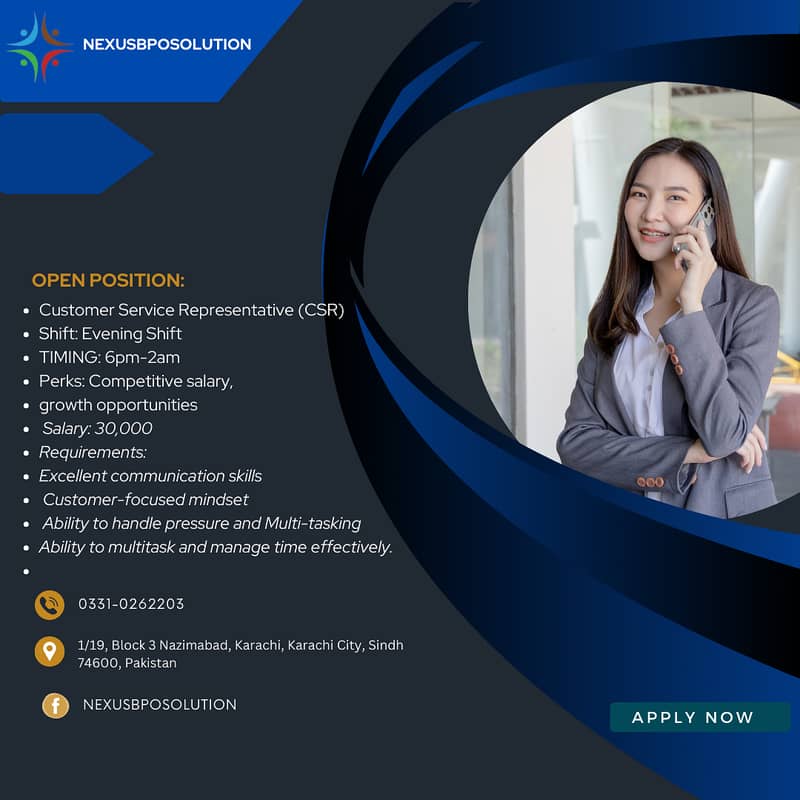 Part & Full Time | Jobs In Karachi | Call Center | Call Representative 1