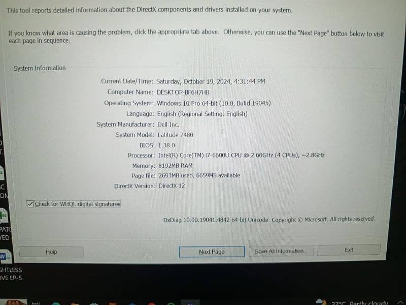 Dell latitude 7480 core i7 6th gen 7