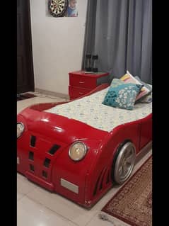 Beautiful car bed set with side and study table