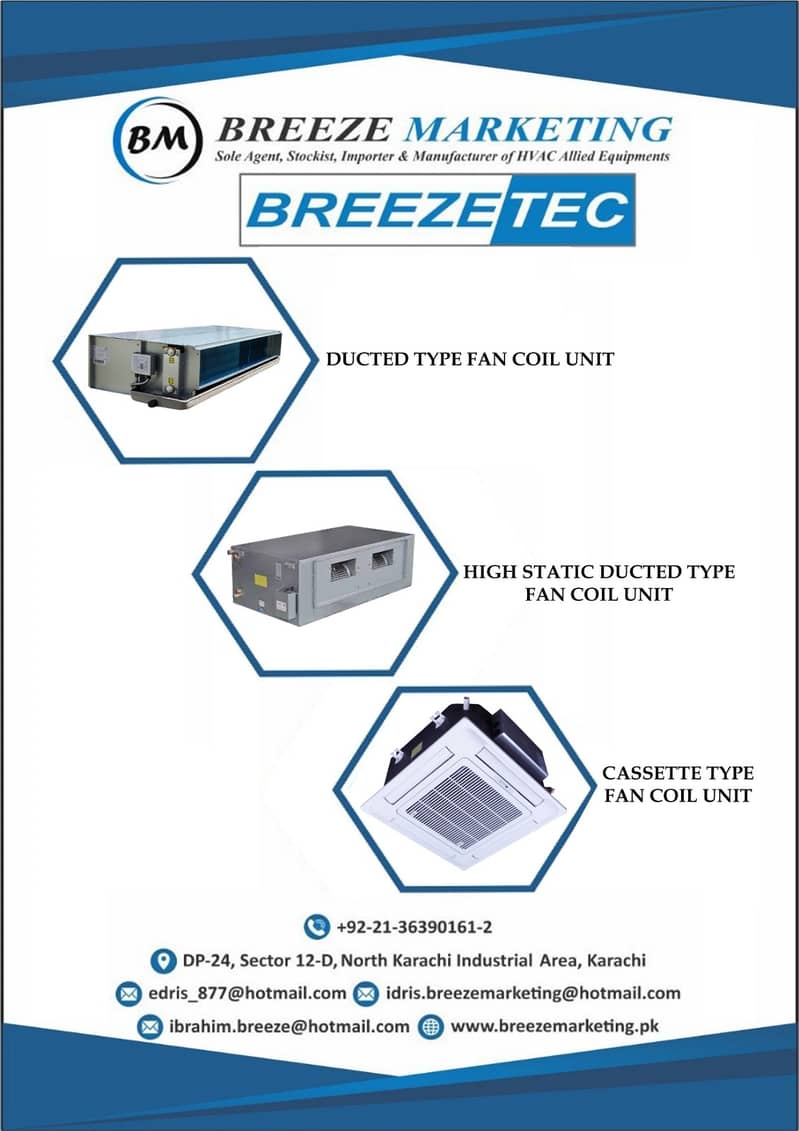 FAN COIL UNITS (Contact BREEZETEC) 0