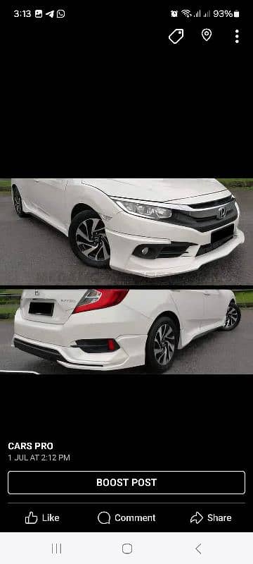 civic x body kit available triple layer fiber a+ material 4