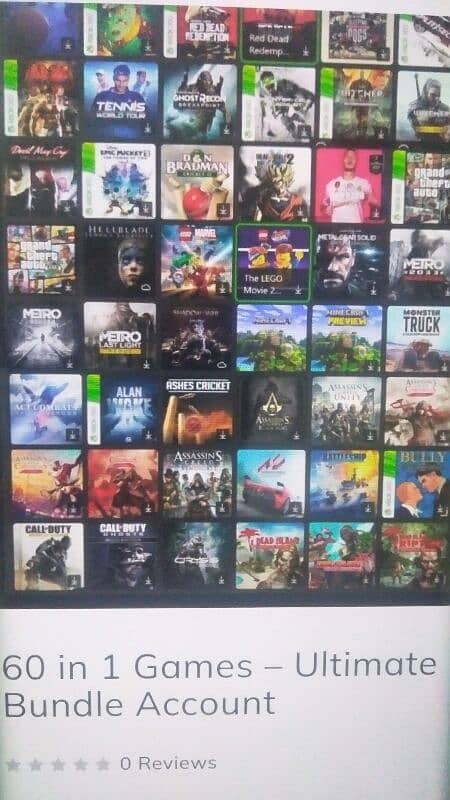 60 Xbox Games in single account ( Shared ) 0