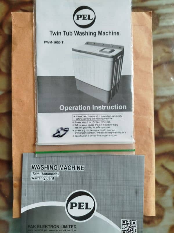 PEL semi automatic washing machine 1050. T 7