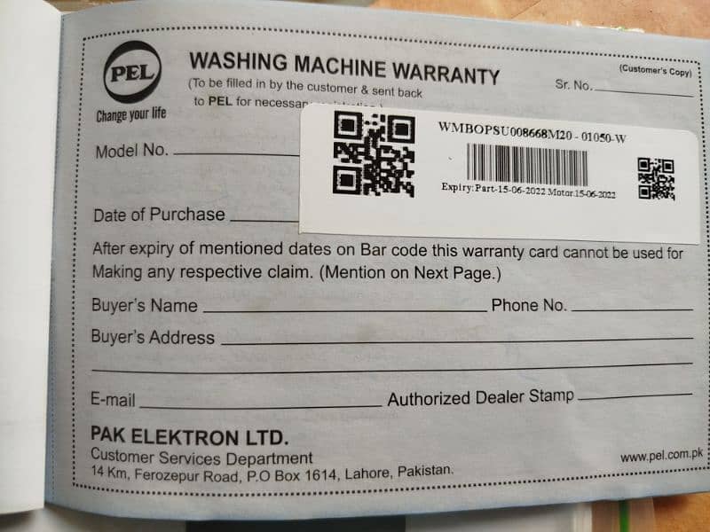 PEL semi automatic washing machine 1050. T 9